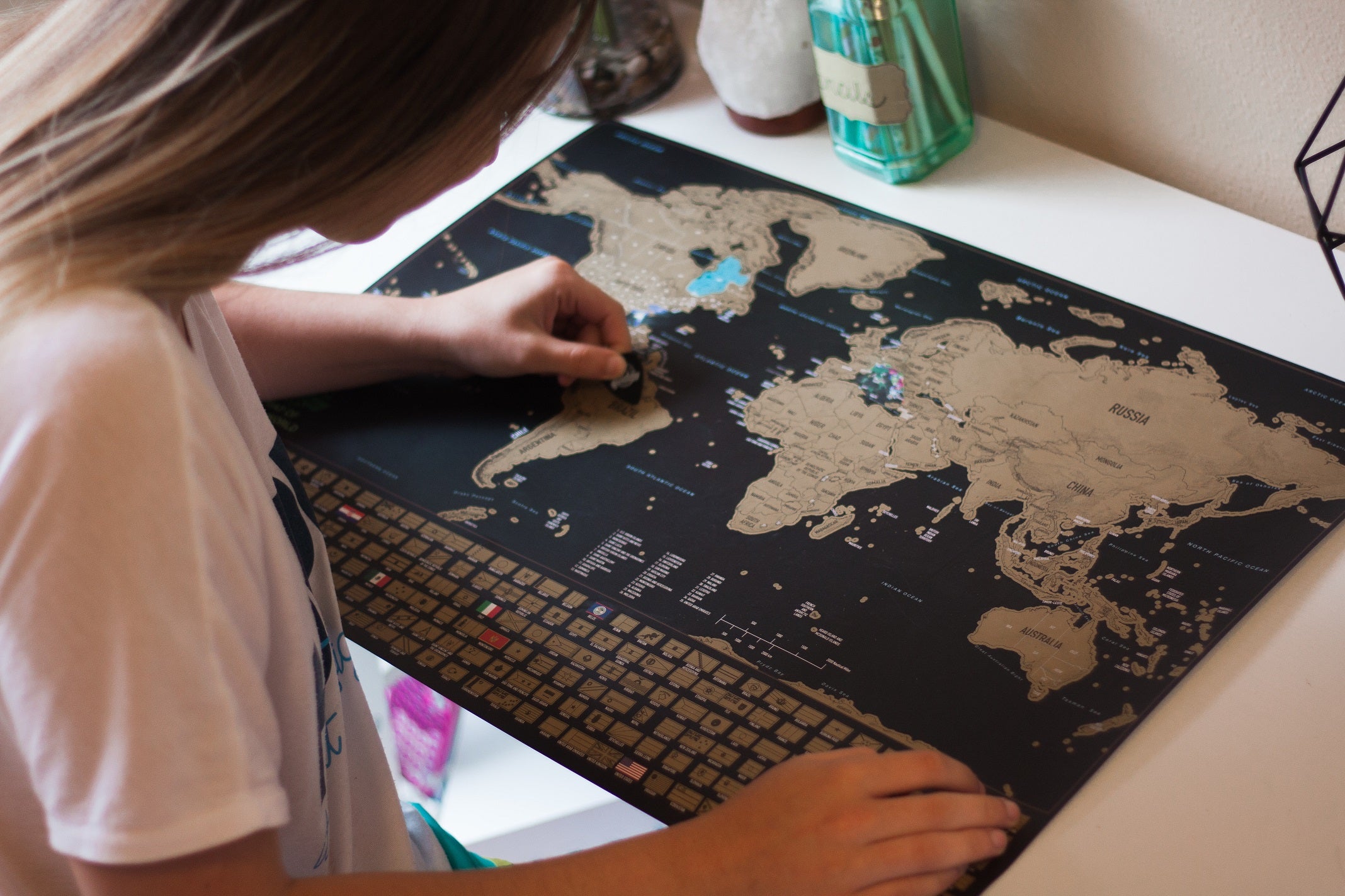 Scratch off World Map, World Map Poster, 16X24 Inches - World Vibe Studio