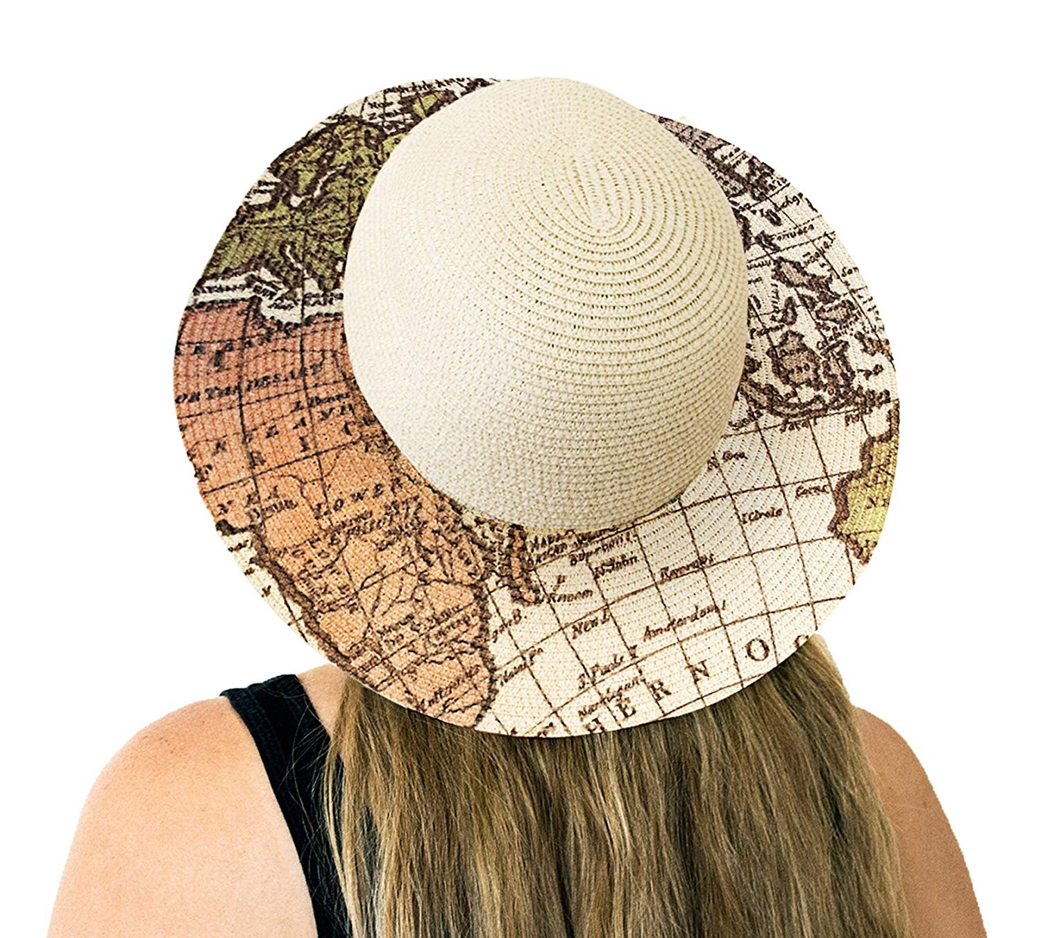 Mini Map Cap Buy World Map Hat | Fashion Sun Hat Map Print | Map Cap