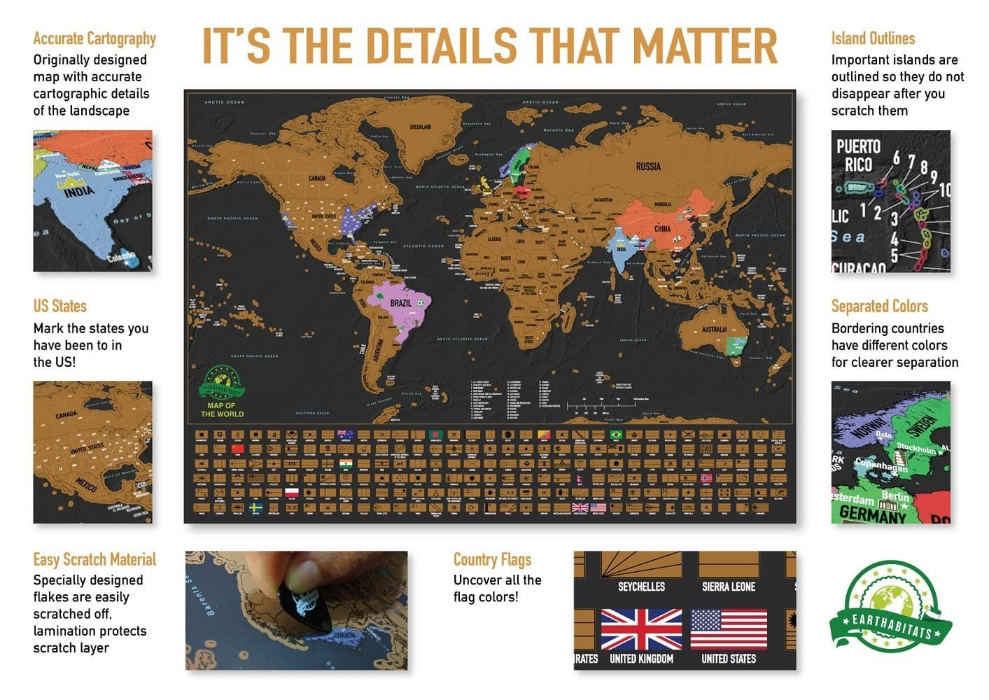 Scratch off Map of the World